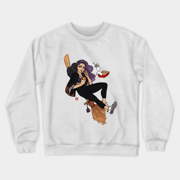 Double-Double, toil and trouble (color) Crewneck Sweatshirt by aMIYAKOm